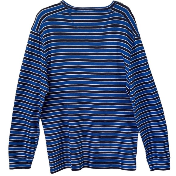 US Polo Assn Thermal Stretch Blue Striped Long Sleeve Shirt - Men’s Size XL - Picture 5 of 5